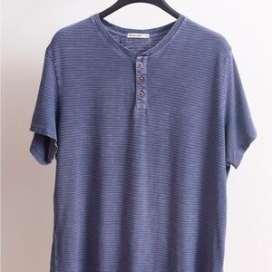 Marine Layer Blue Striped Short Sleeve Tee